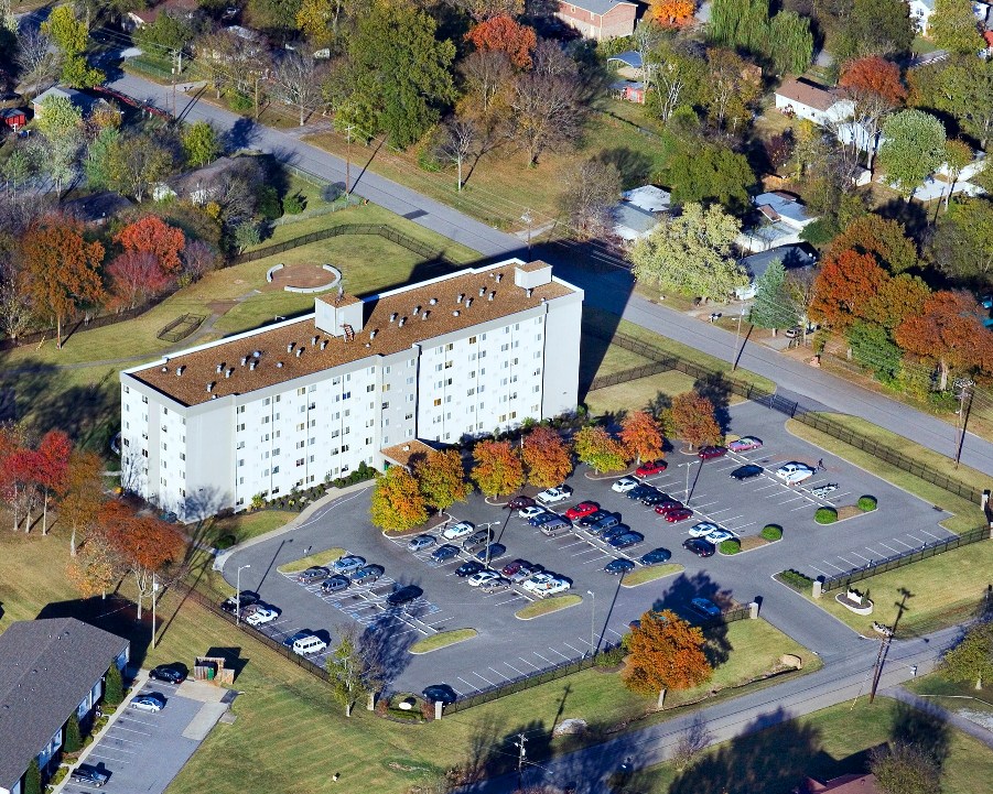 Riverwood Apartments from the air