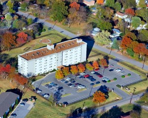 Riverwood Apartments from the air