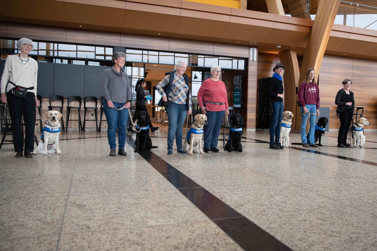 BC & Alberta guide dogs with owners