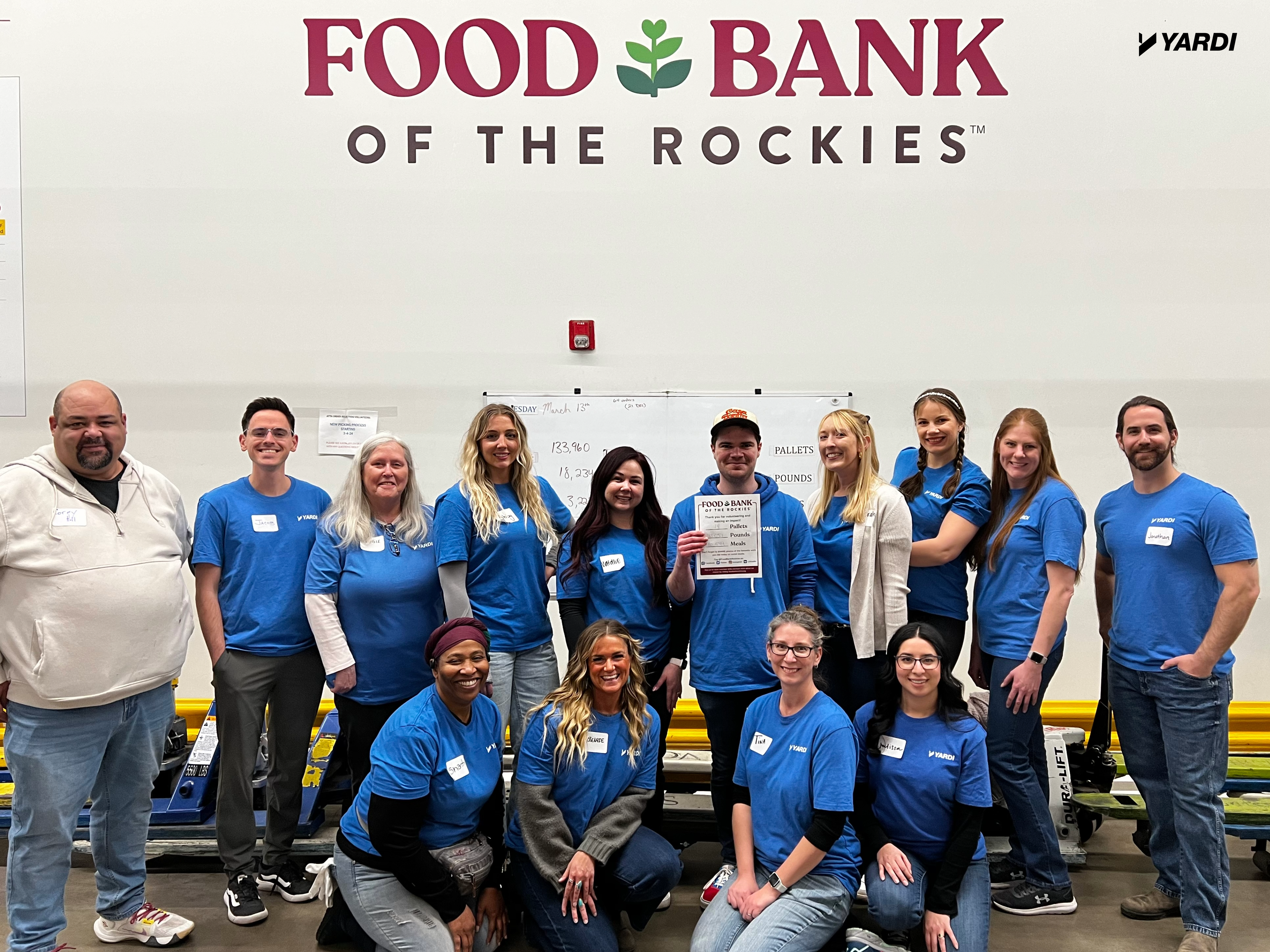 Food Bank of the Rockies Team Yardi employees volunteer