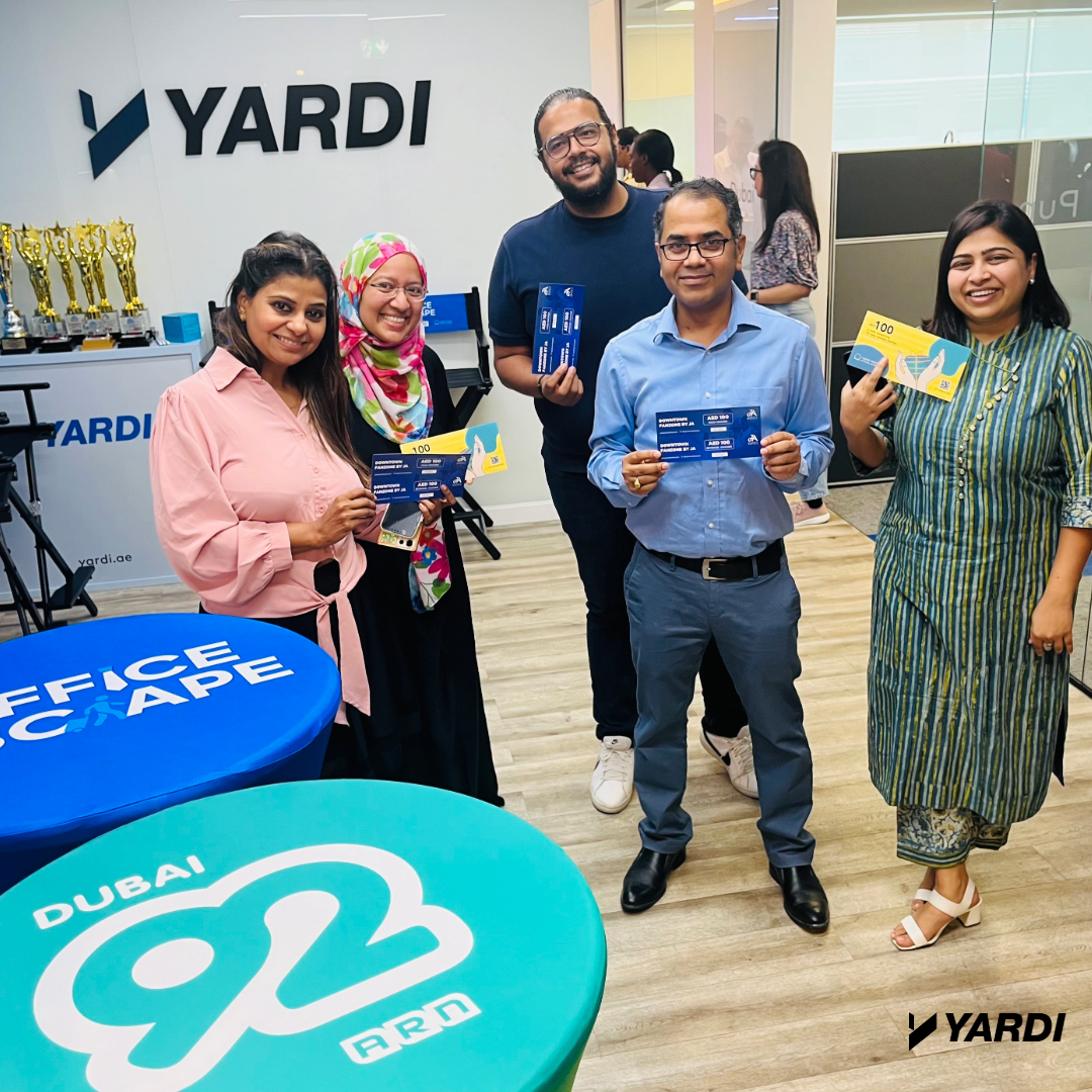 Team Yardi Dubai members at radio event