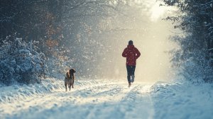 Winter walks with pet