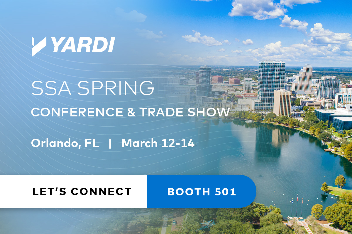 Yardi to showcase innovative self storage software solutions at SSA Spring in Orlando